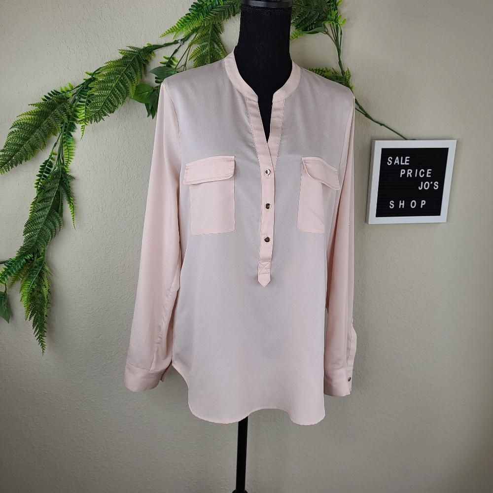 Ivanka Trump Roll Up Sleeve Blouse